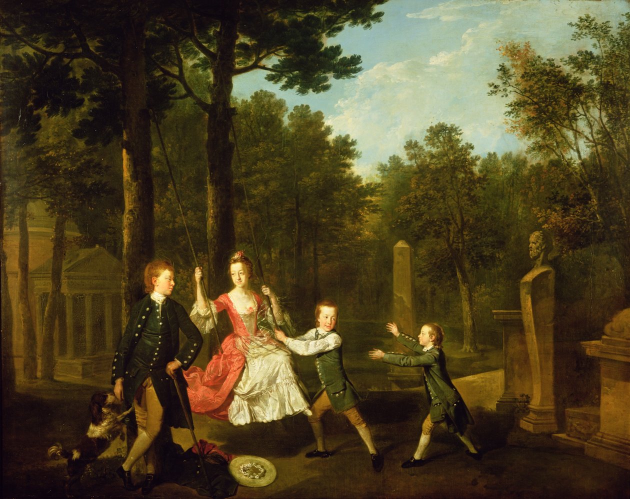Neljännen Devonshiren herttuan lapset (öljy kankaalle) tekijältä Johann Zoffany