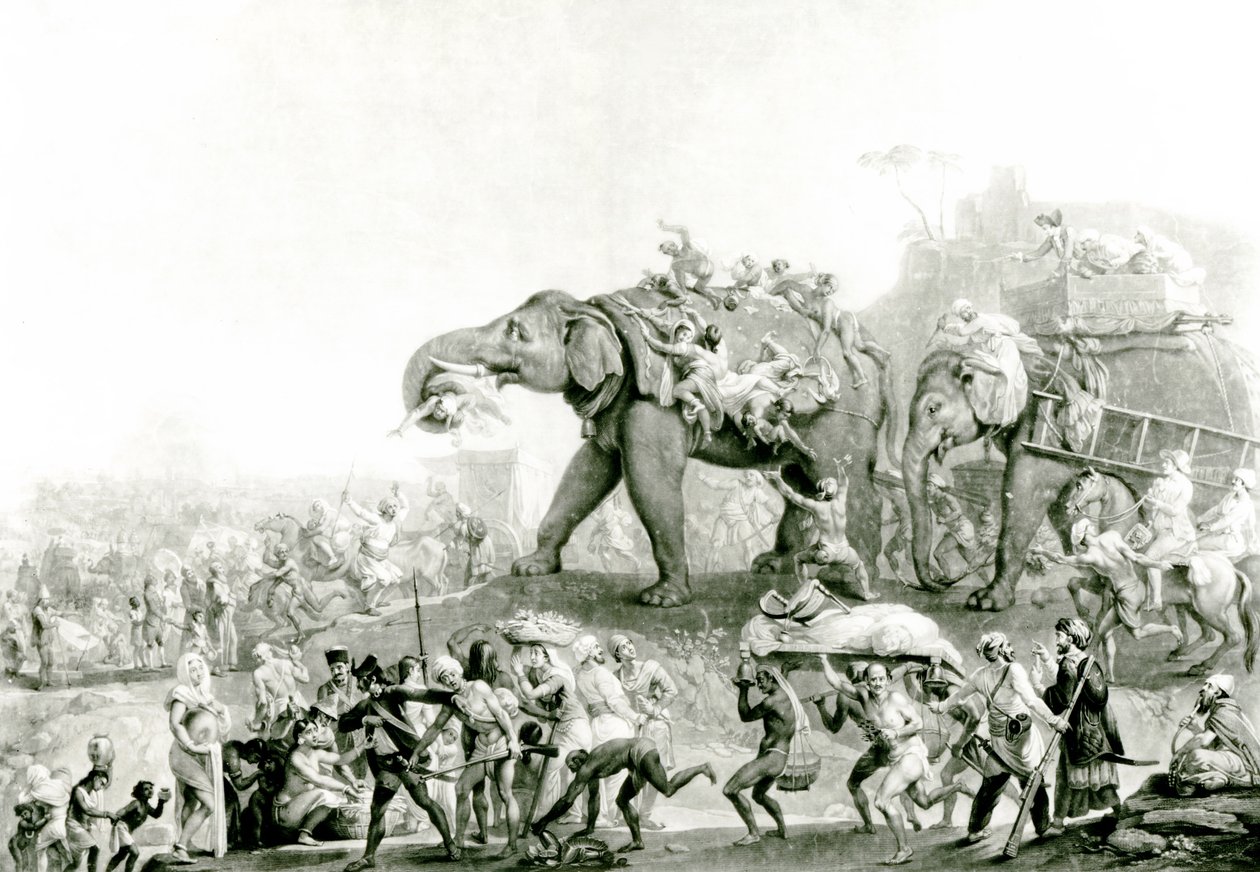 Hyderbackin suurlähetystö Kalkutassa, n. 1800 tekijältä Johan Joseph Zoffany