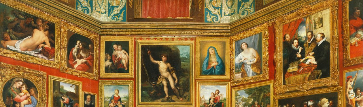 Uffizin Tribuna"
" tekijältä Johann Zoffany