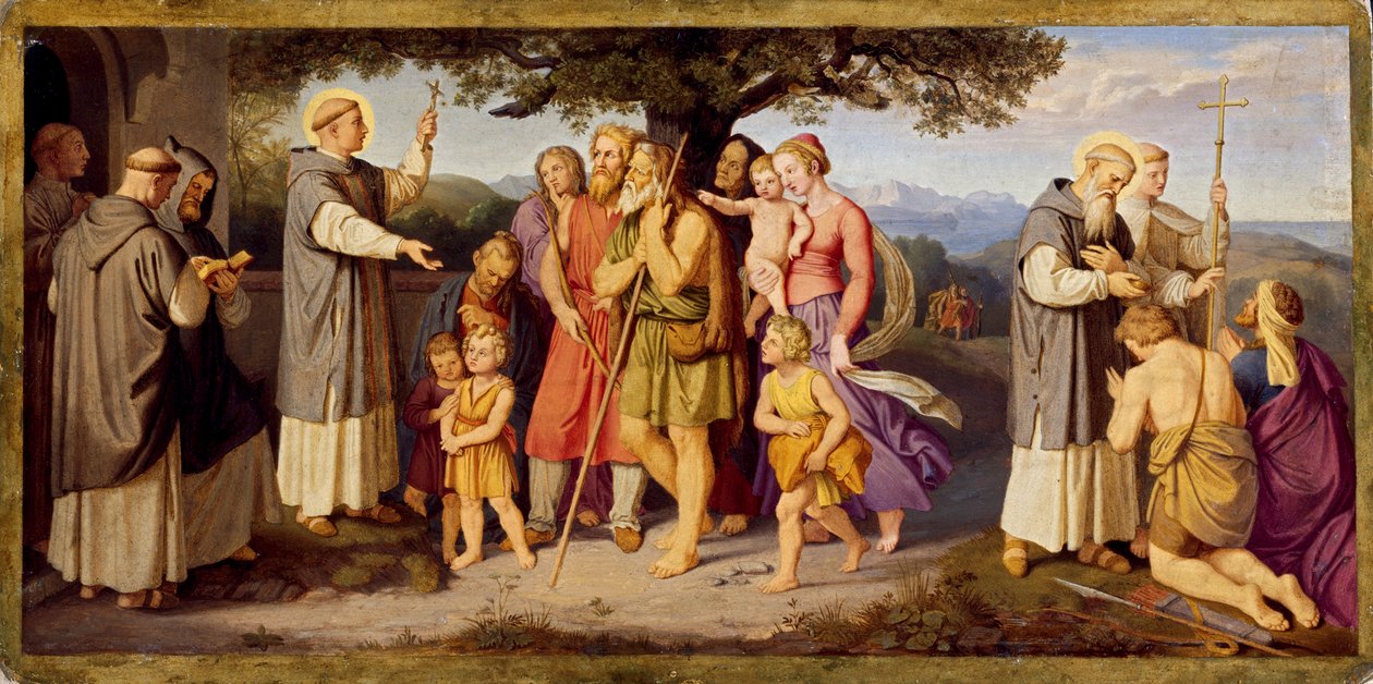 Pyhän Bonifacuksen saarna friisiläisten keskuudessa tekijältä Johann von Schraudolph