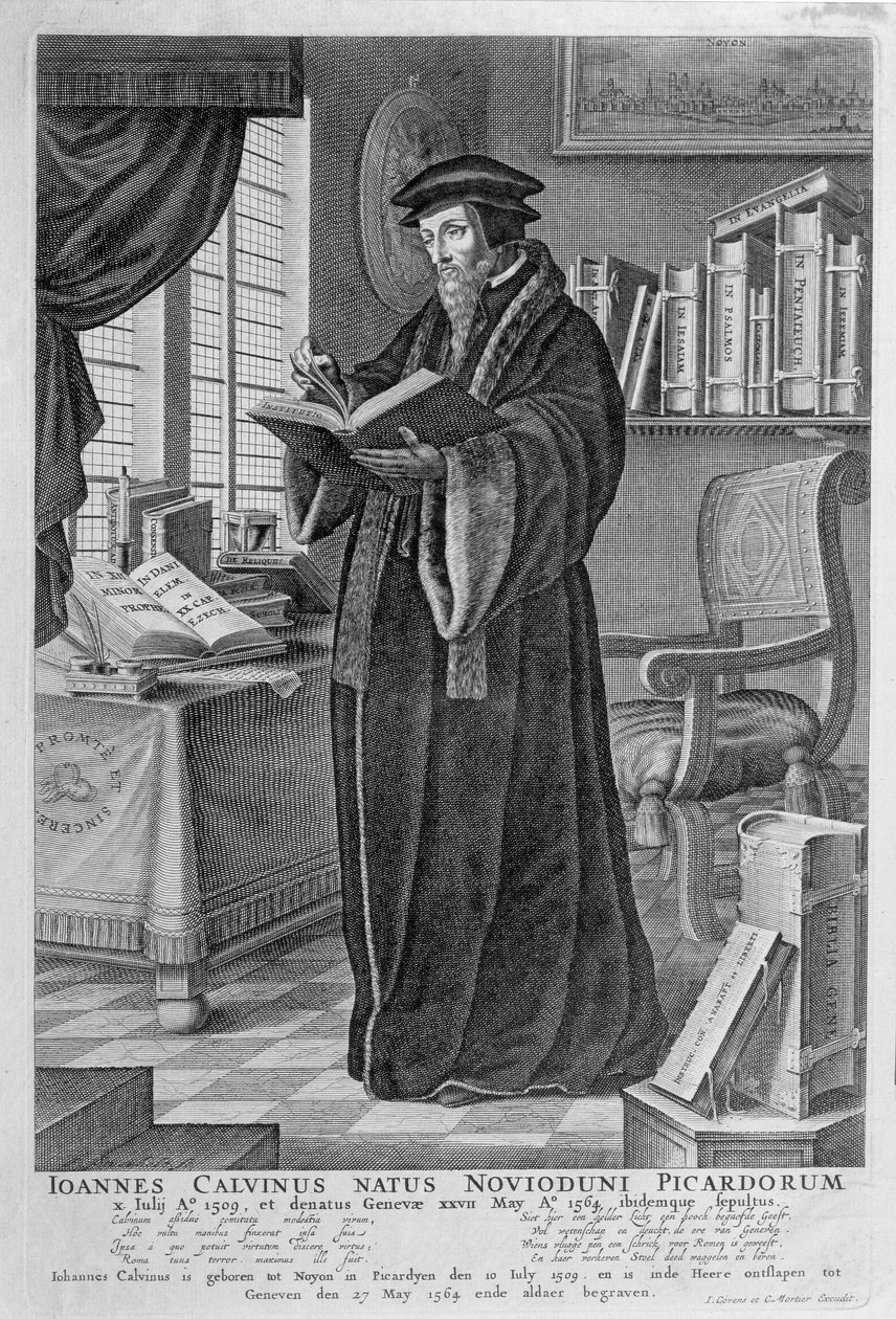 John Calvin (1509-64) tekijältä Johannes and Mortier, Cornelis Covens