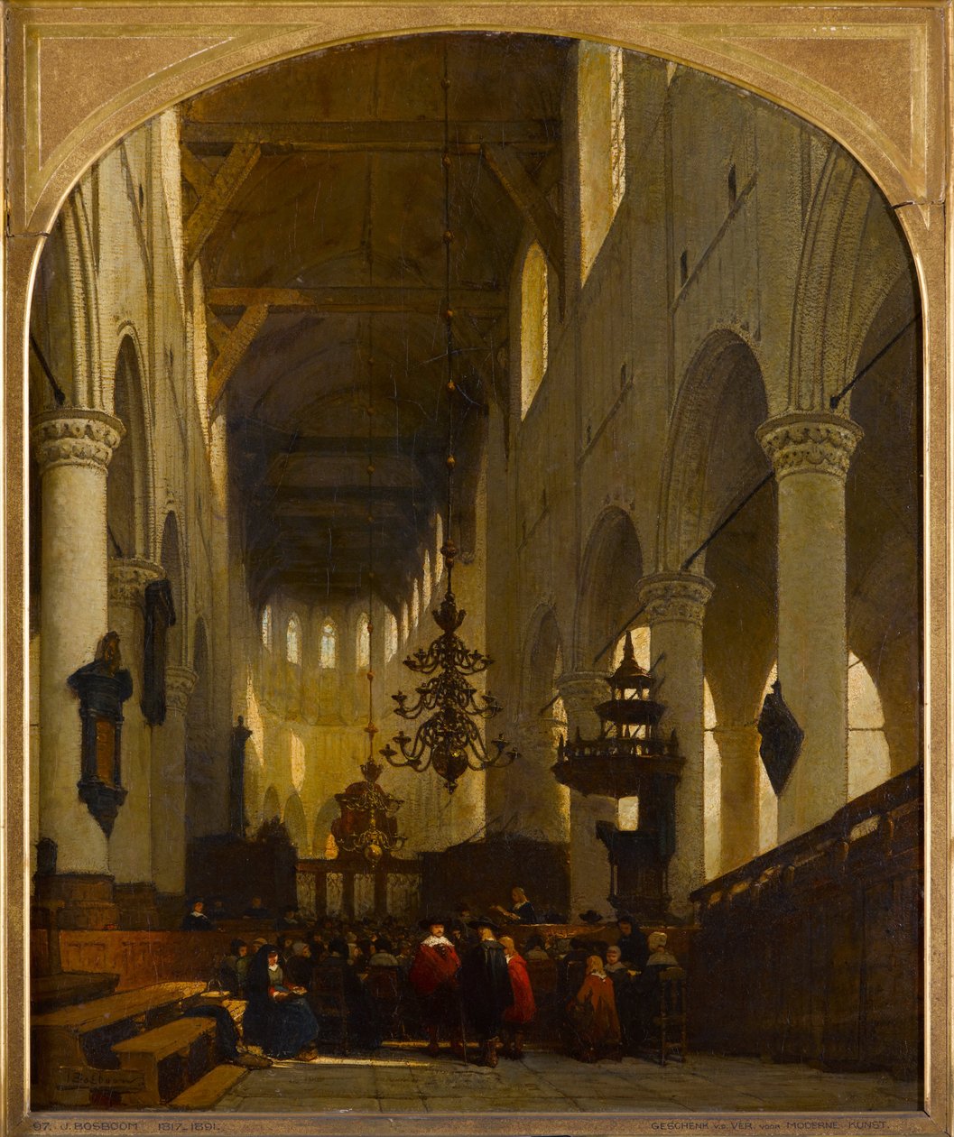 Pieterskerk Leidenissä tekijältä Johannes Bosboom
