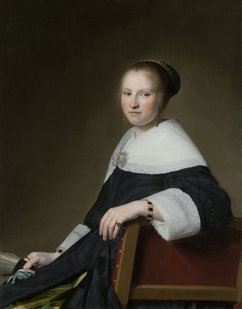 Maria Strijpin muotokuva tekijältä Johannes Cornelisz. Verspronck