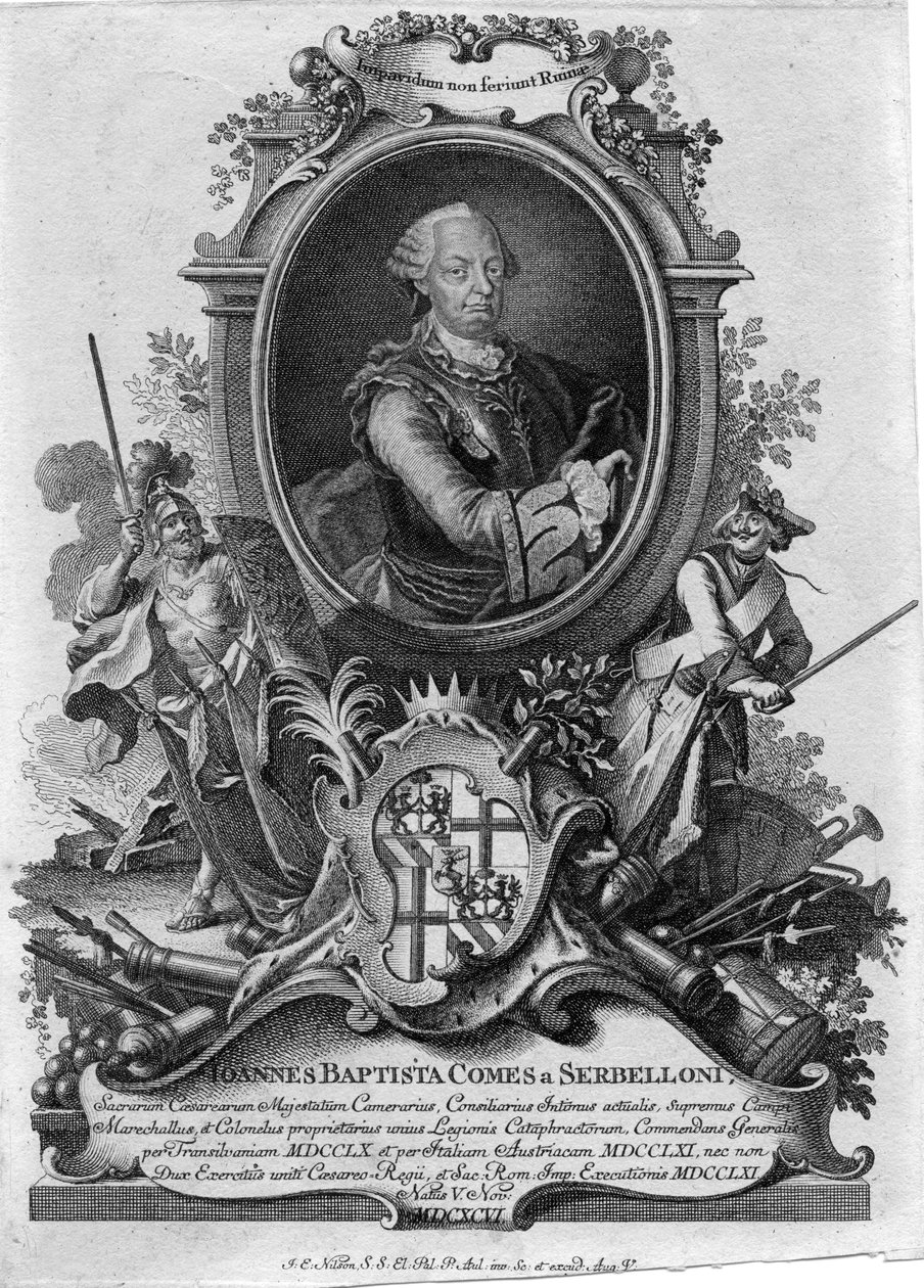 Johann Baptist Serbelloni (1696-1778) tekijältä Johannes Esaias Nilson