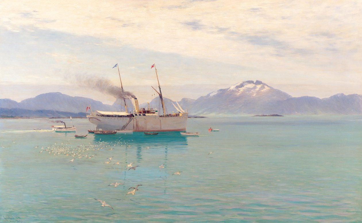 Kesäaamu Moldessa, 1892 tekijältä Johannes Martin Grimelund