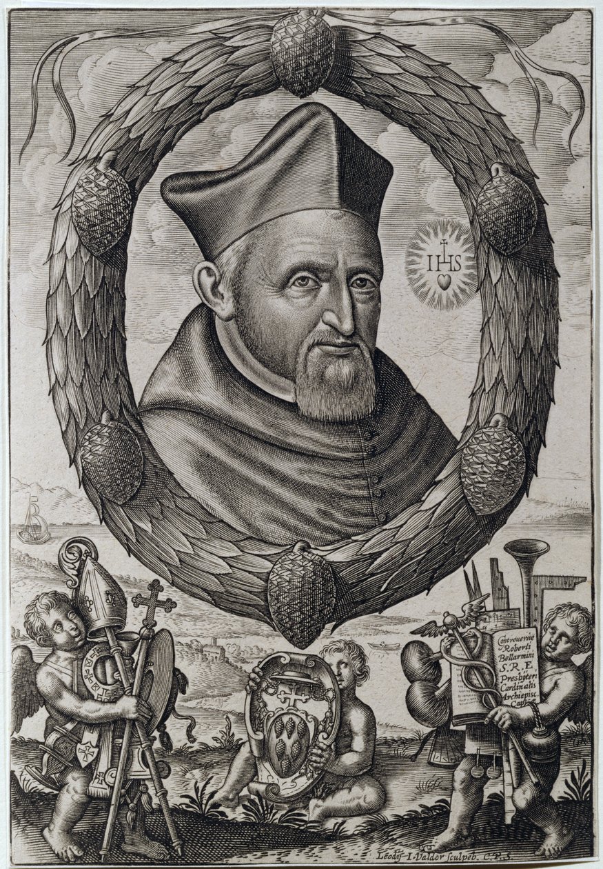 Roberto Bellarminin (1542-1621) muotokuva Capuan kardinaaliarkkipiispasta tekijältä Johannes Valdor
