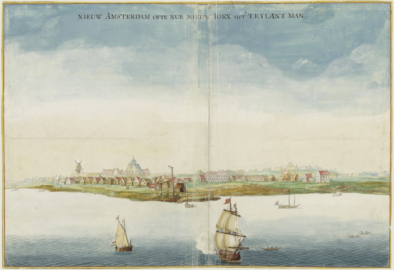 Näkymä New Amsterdamiin tekijältä Johannes Vingboons
