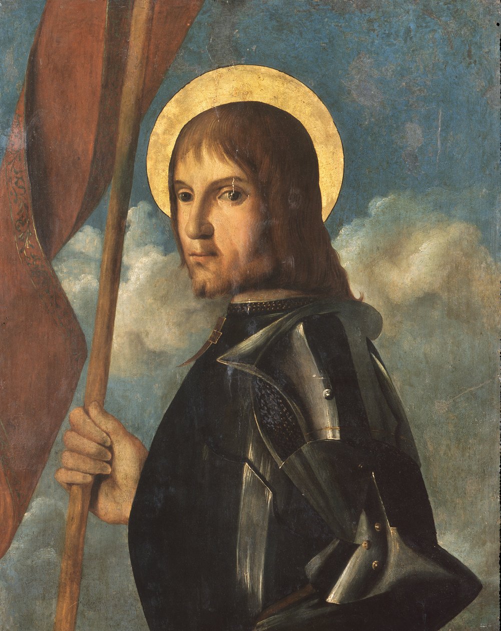 Warrior Saint, n. 1506 (öljy paneelissa) tekijältä Johannes (fl.16th century) Hispanus