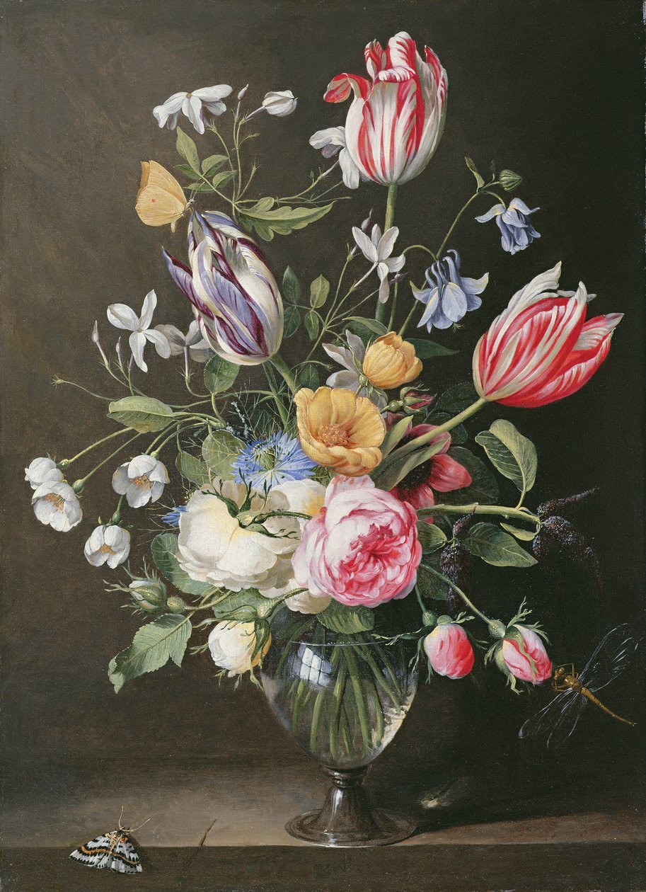 Kukkia lasimaljakossa tekijältä Johannes Antonius van der Baren
