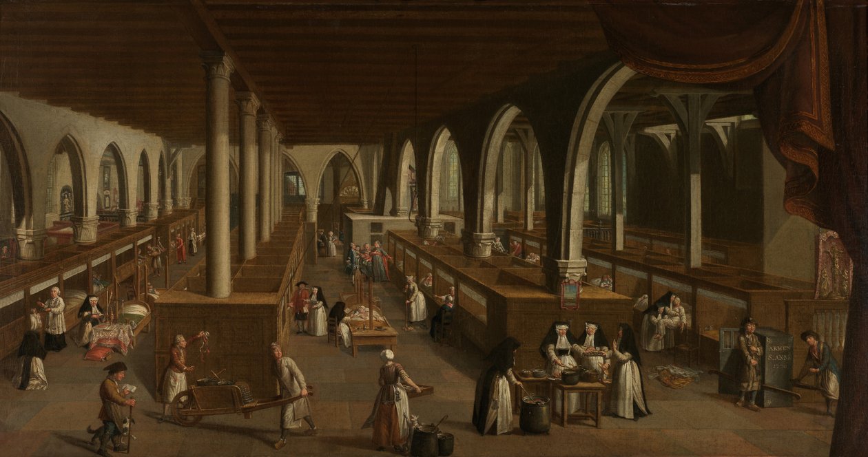 Saint Johnin sairaalan osastot (öljy kankaalle) tekijältä Johannes Beerblock