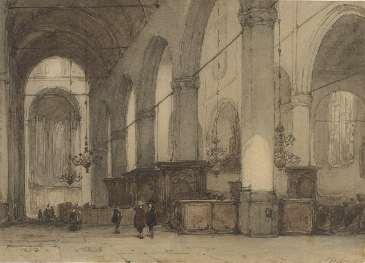 Kerkinterieur tekijältä Johannes Bosboom