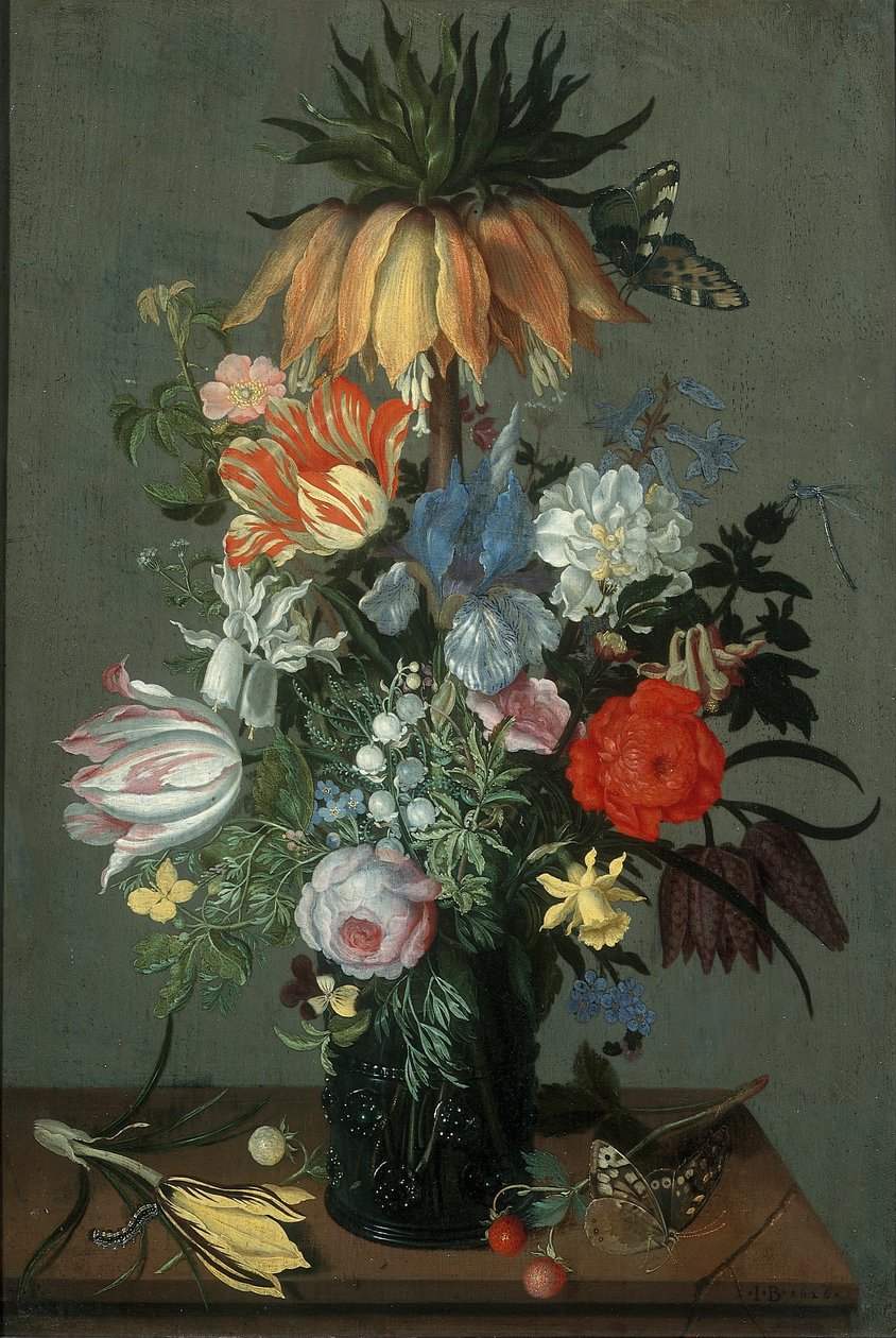 Kukkaasetelma Crown Imperialin kanssa, 1626 tekijältä Johannes Bosschaert