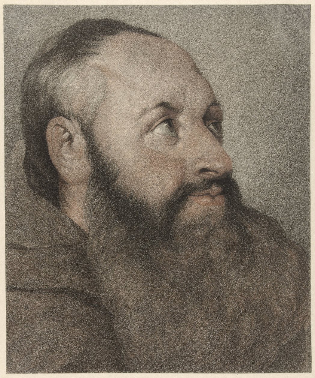 Munkki, oikealla, katsoen ylöspäin tekijältä Johannes Cornelis Mertens
