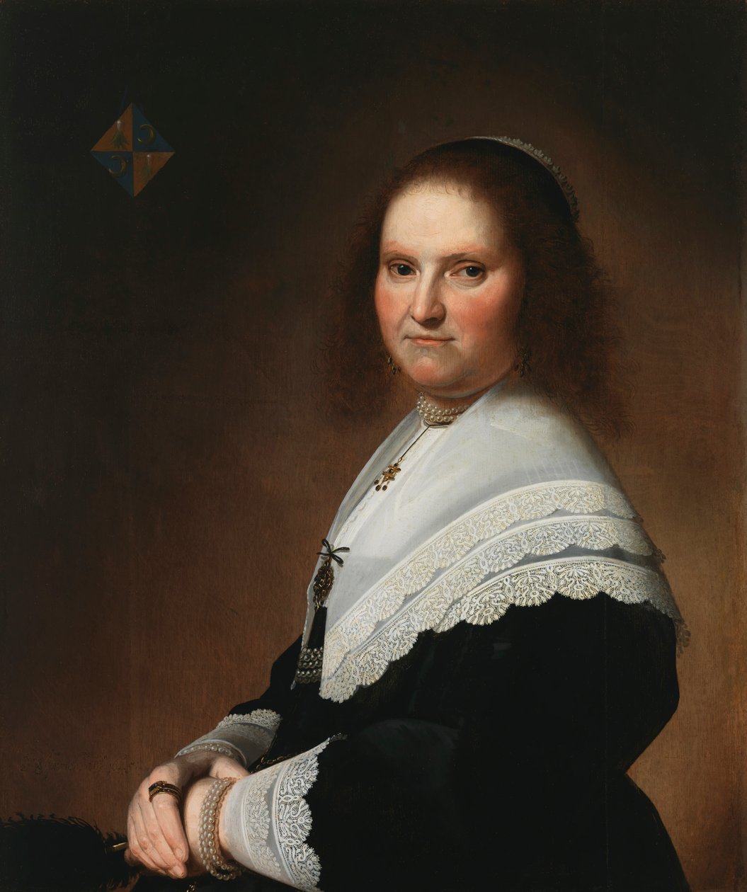 Anna van Schoonhovenin muotokuva, 1645. tekijältä Johannes Cornelisz. Verspronck