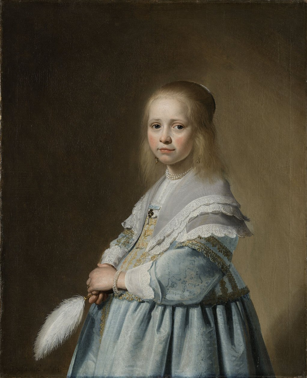 Muotokuva siniseen pukeutuneesta tytöstä tekijältä Johannes Cornelisz. Verspronck