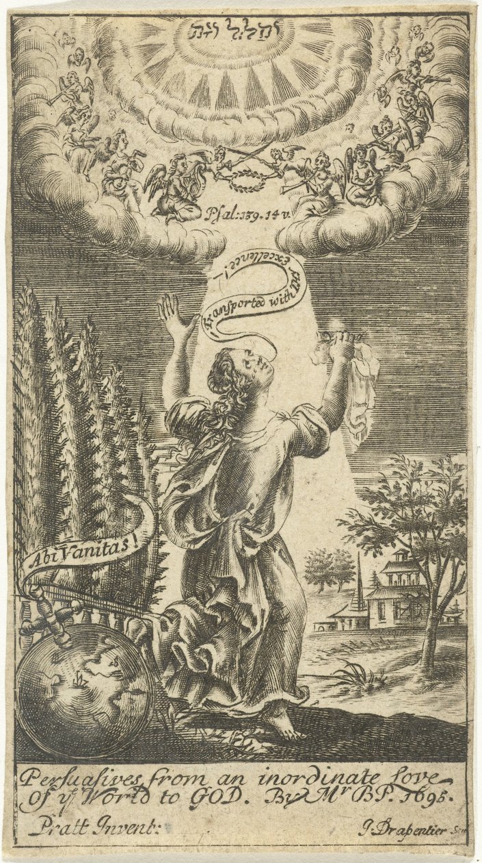 Nainen viedään taivaaseen tekijältä Johannes Drappentier (voor 1669 na 1713)
