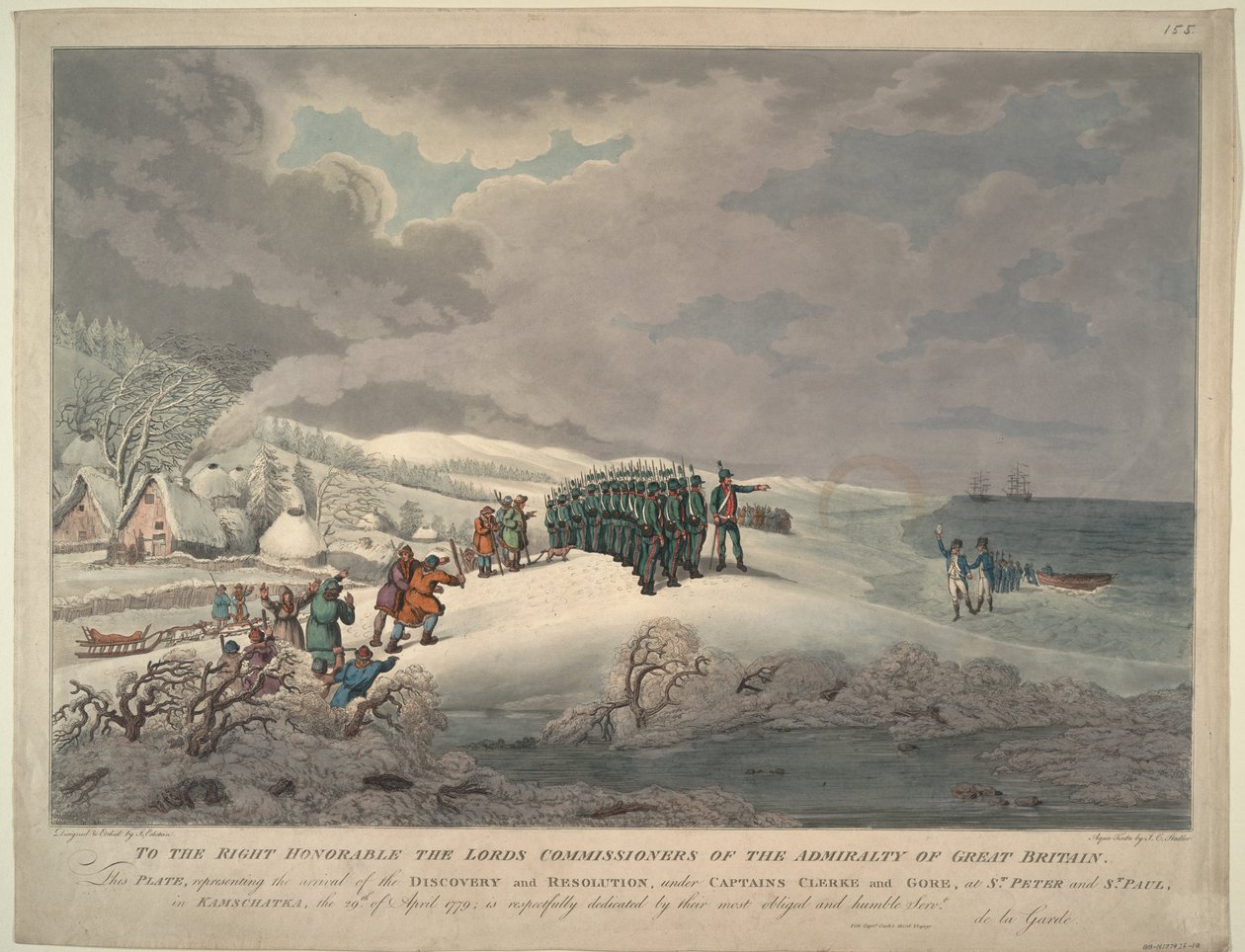 Päätöslauselman ja löydön saapuminen Kamtšatkan itärannikolle, 1779 tekijältä Johannes Eckstein