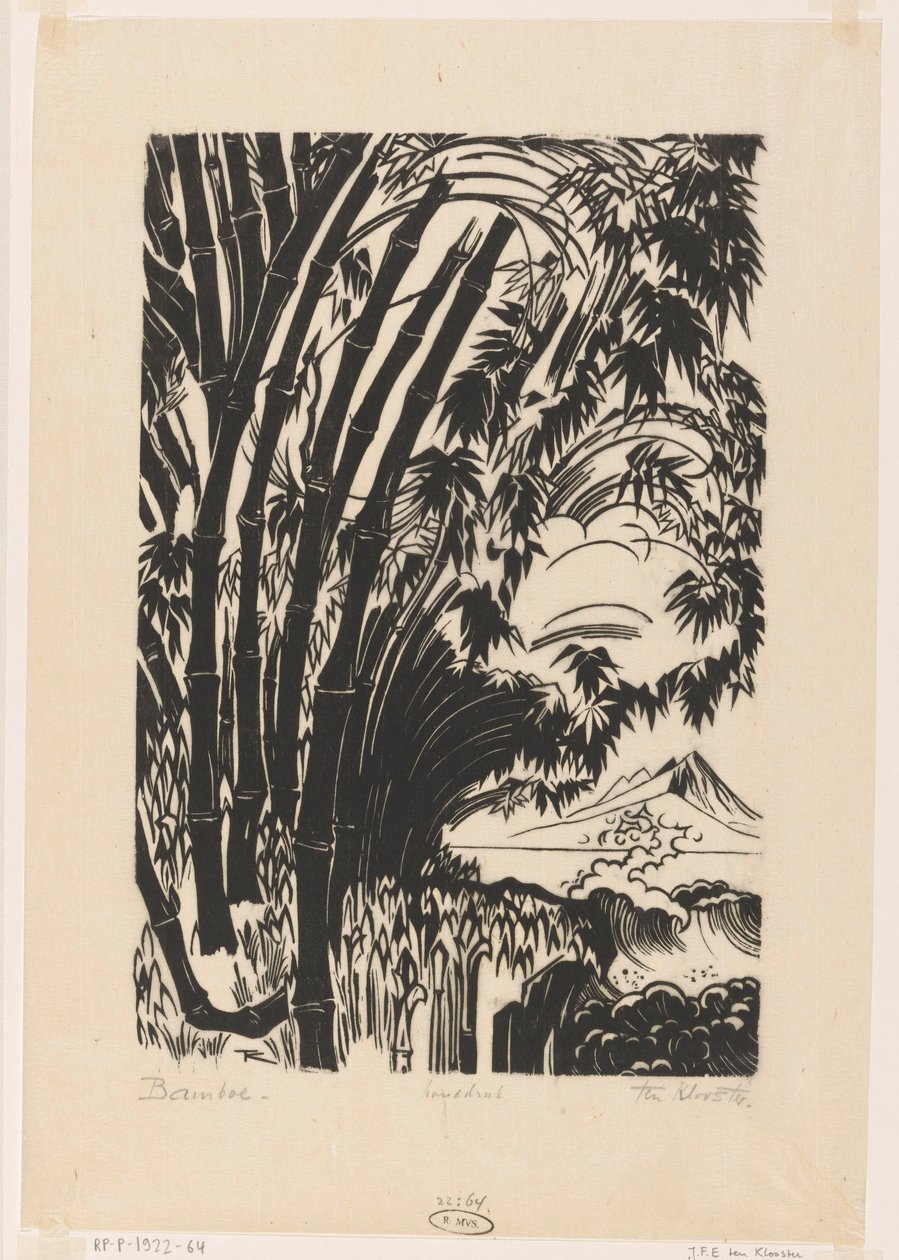 Bamboe (alkuperäinen nimi esineessä) tekijältä Johannes Frederik Engelbert ten Klooster (signed by artist)