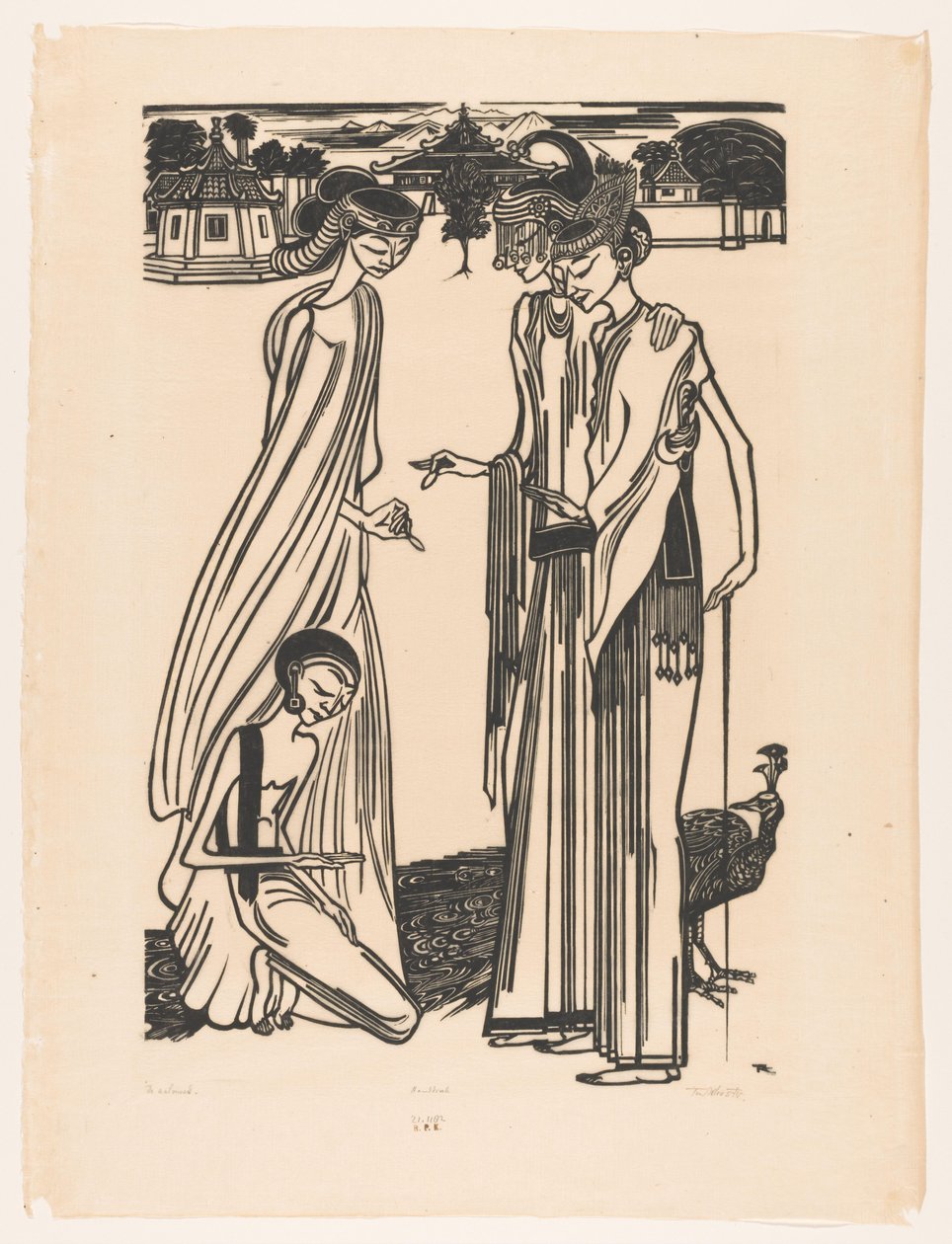 De aalmoes (alkuperäinen nimi esineessä) tekijältä Johannes Frederik Engelbert ten Klooster (signed by artist)