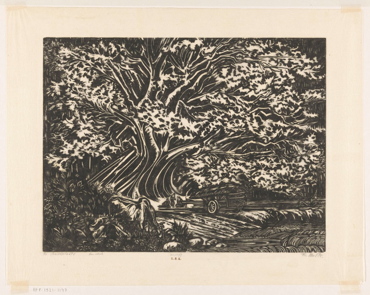 Lepopaikka (alkuperäinen nimi esineessä) tekijältä Johannes Frederik Engelbert ten Klooster (signed by artist)