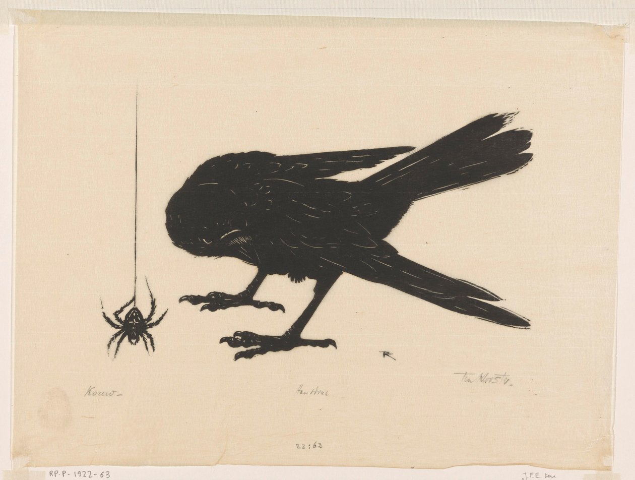 Kauw (alkuperäinen nimi esineessä) tekijältä Johannes Frederik Engelbert ten Klooster (signed by artist)