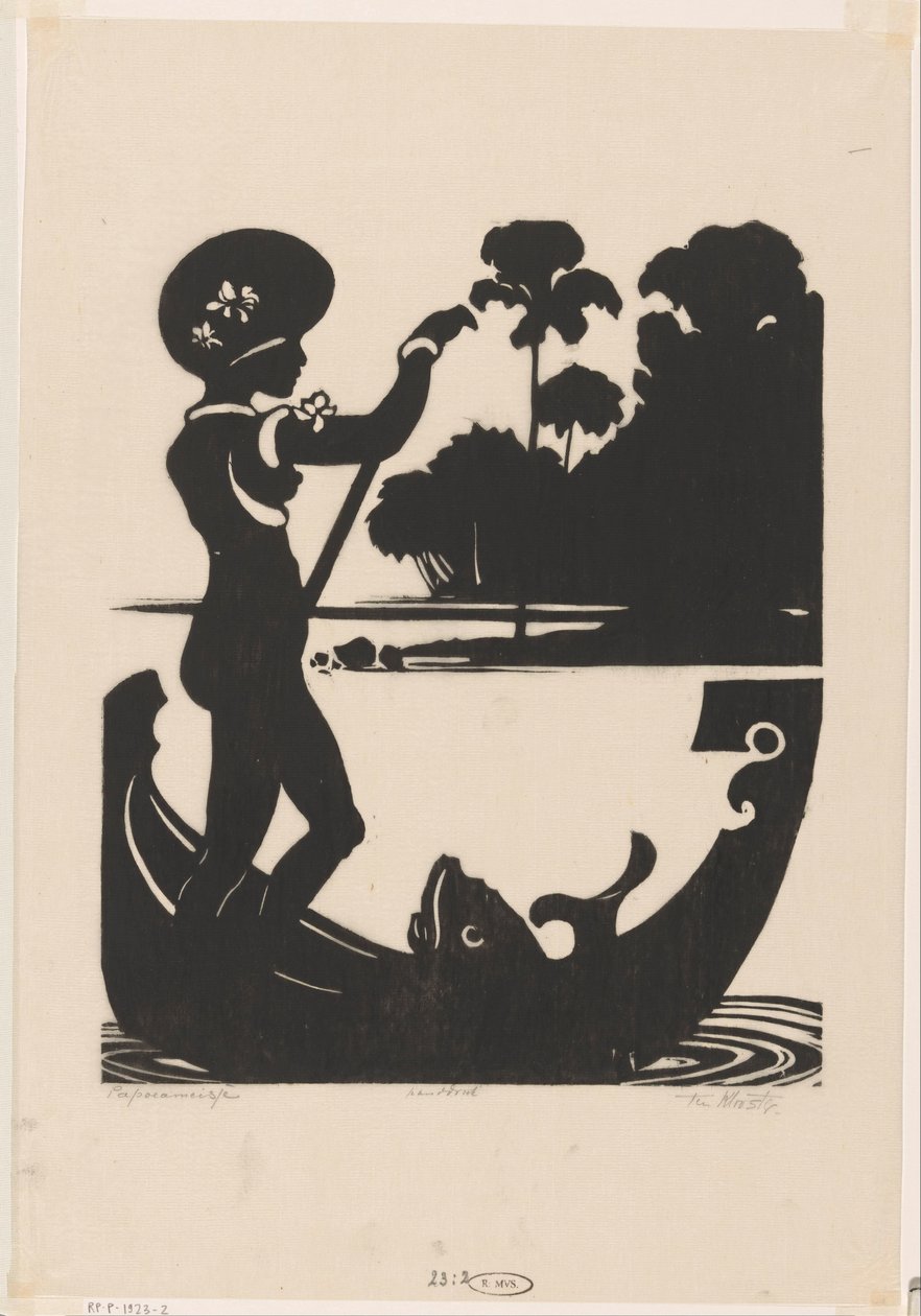 Papoeameisje (alkuperäinen nimi esineessä) tekijältä Johannes Frederik Engelbert ten Klooster (signed by artist)