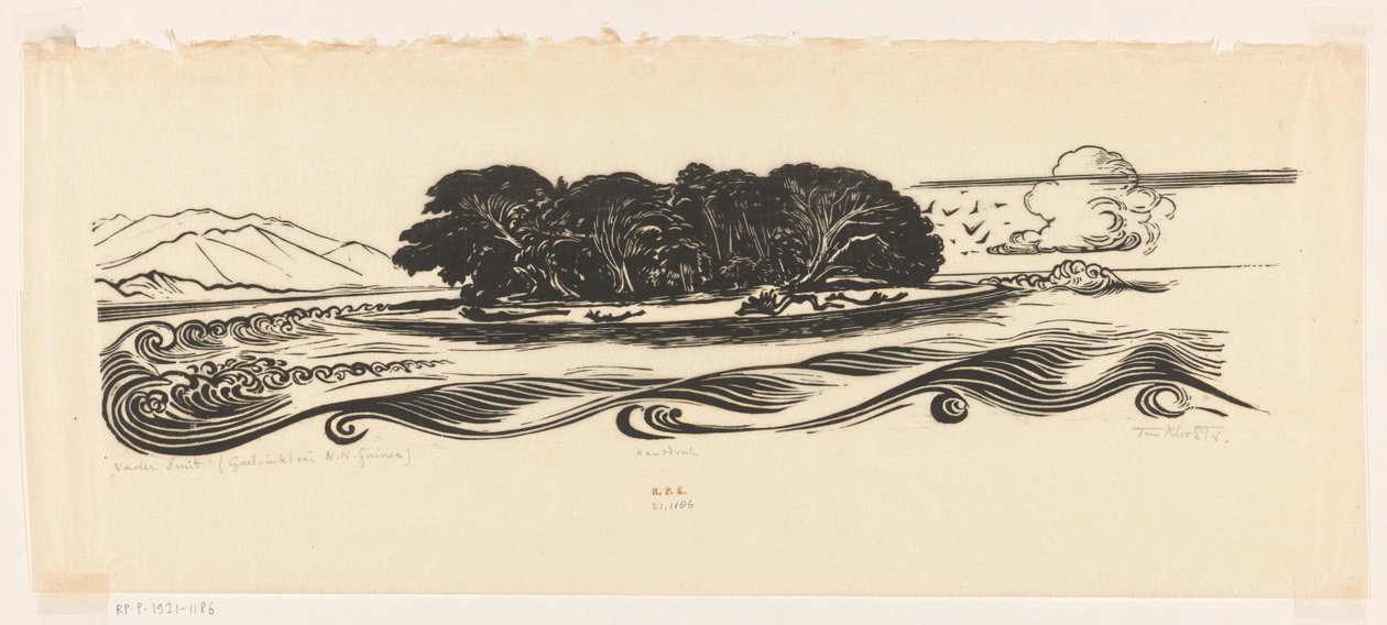 Vader Smit, Geelvink Bay, Hollannin Uusi-Guinea (alkuperäinen nimi esineessä) tekijältä Johannes Frederik Engelbert ten Klooster (signed by artist)
