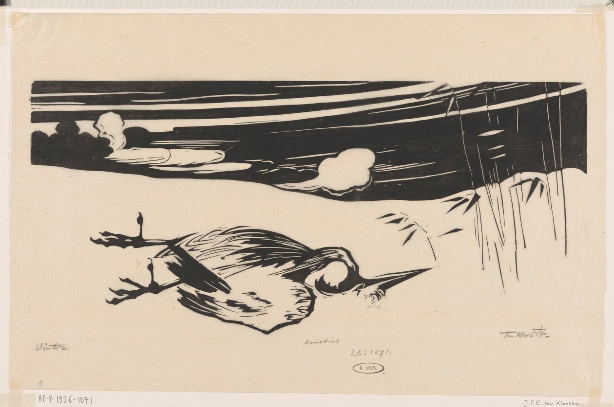 Talvi (alkuperäinen nimi esineessä) tekijältä Johannes Frederik Engelbert ten Klooster (signed by artist)