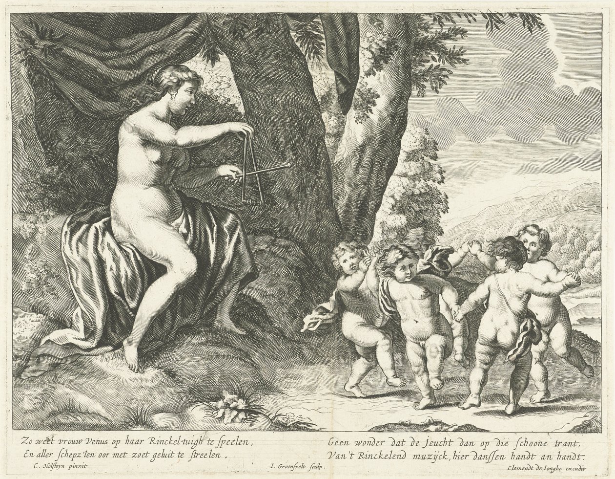 Venus tanssiva putti tekijältä Johannes Gronsveld
