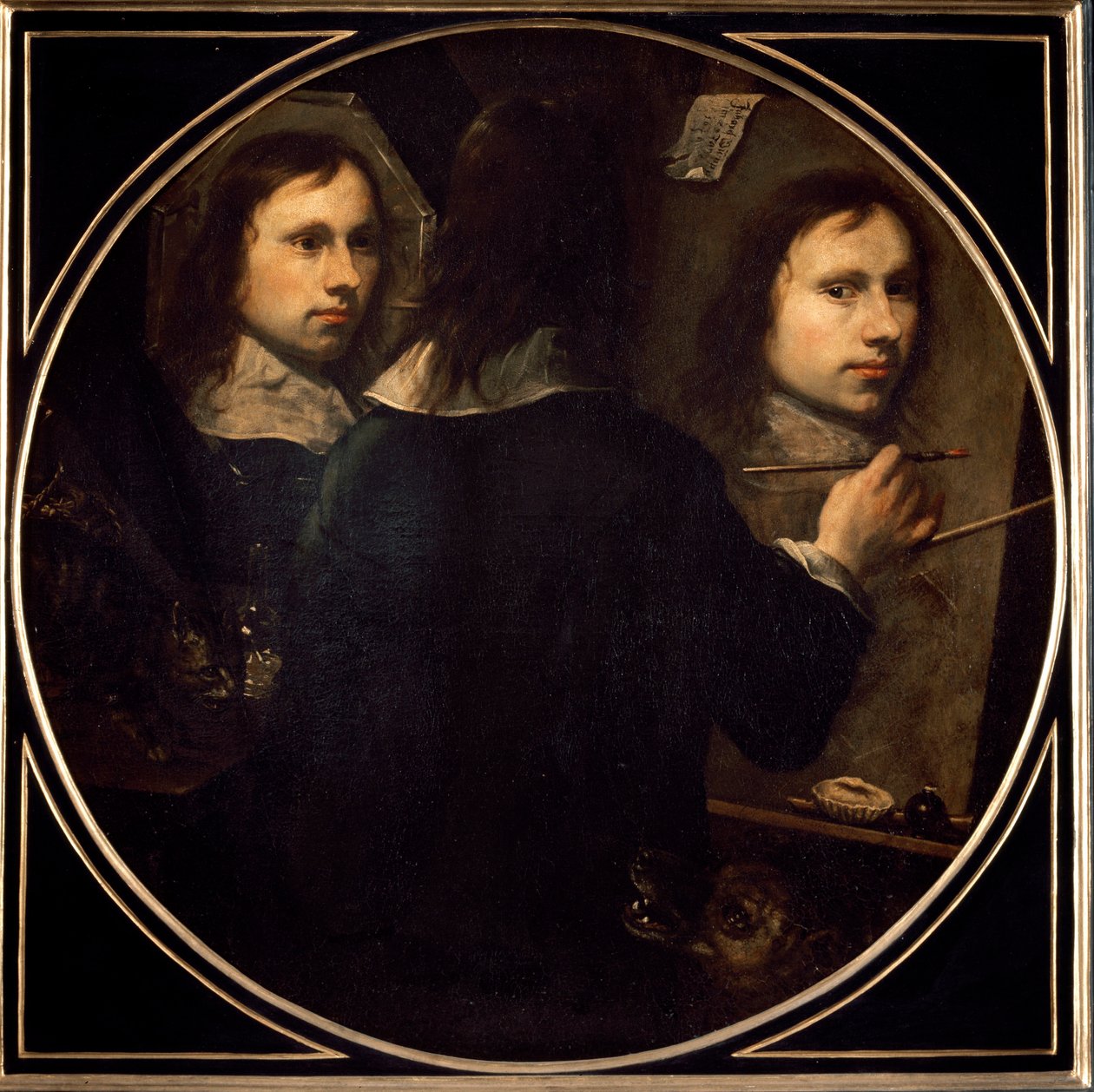 Johannes Gumppin (1626-?) omakuvamaalaus 1646 su. 88,5x89 cm Firenze, Galleria degli Uffizi (toimistot) tekijältä Johannes Gumpp