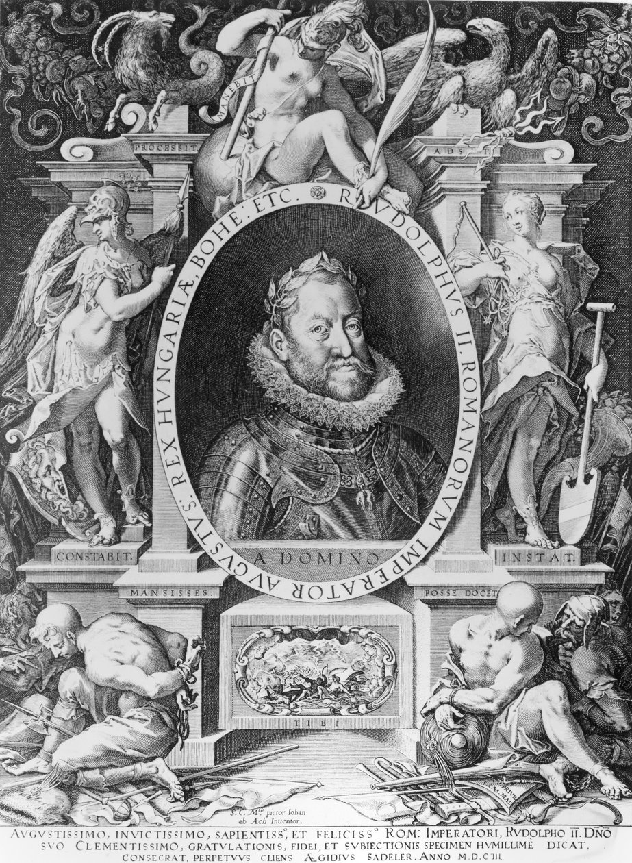 Rudolf II:n muotokuva (1576-1612) tekijältä Johannes Hausser von Ach