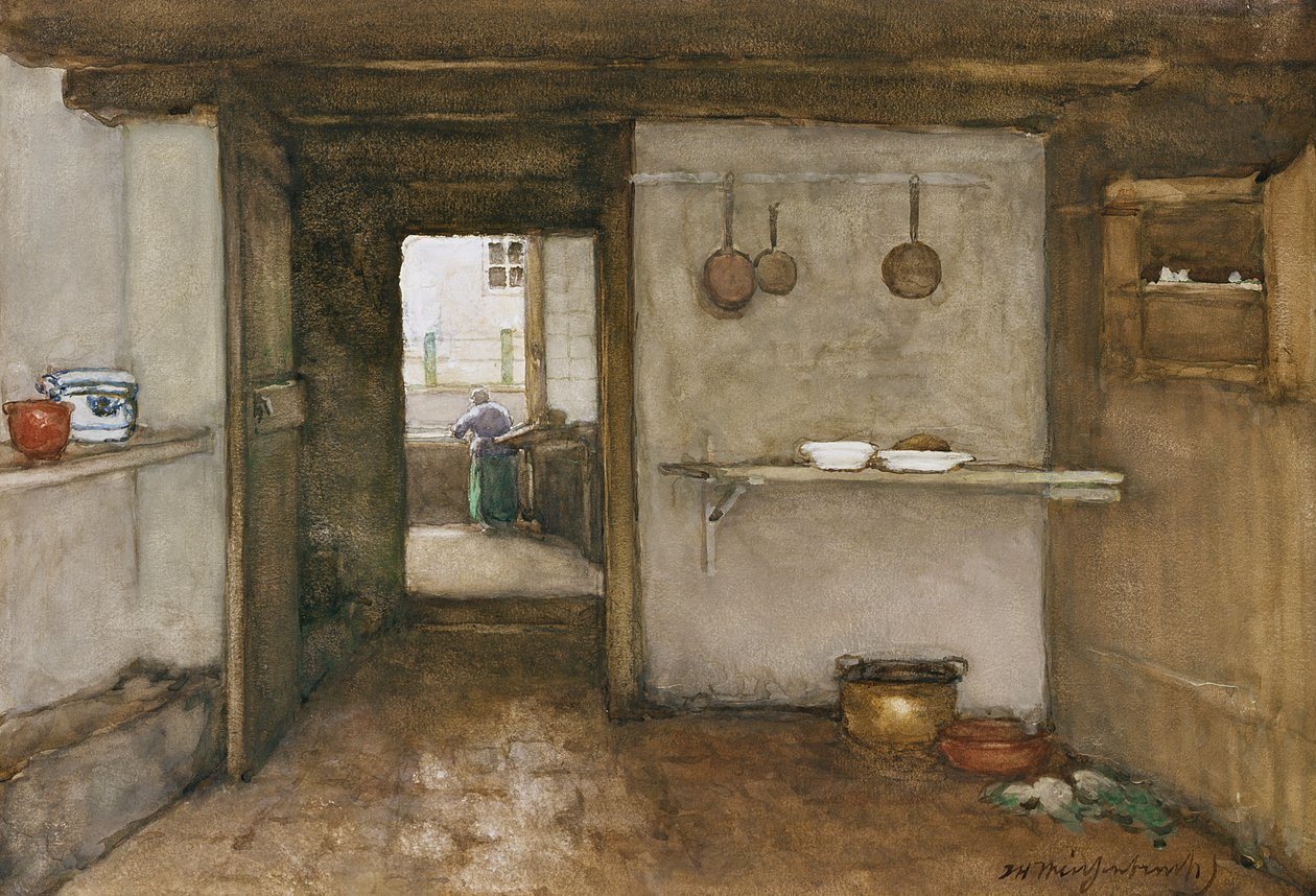 Keittiön sisustus, n.1899 tekijältä Johannes Hendrik Weissenbruch
