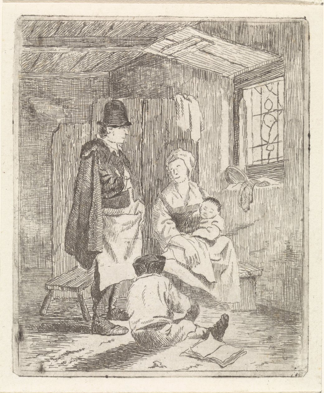 Perhe sisätiloissa tekijältä Johannes Janson (possibly)