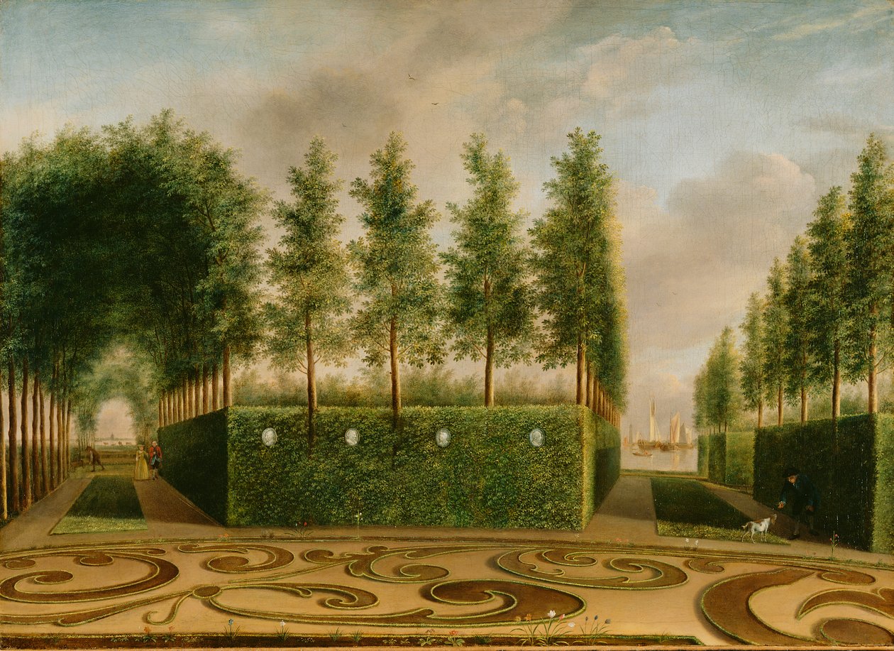 Muodollinen puutarha, 1766 tekijältä Johannes Janson
