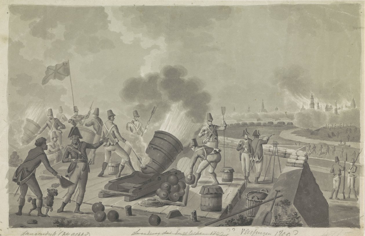 Britit pommittivat Vlissingeniä 1809 tekijältä Johannes Jelgerhuis (possibly)