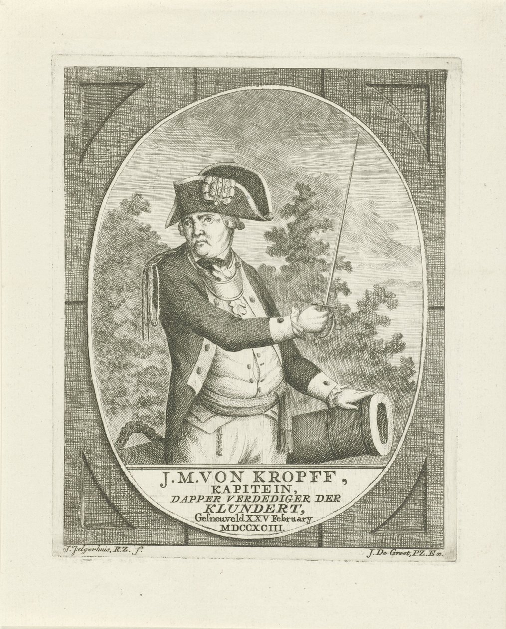 Joachim Maurits von Kropffin muotokuva tekijältä Johannes Jelgerhuis