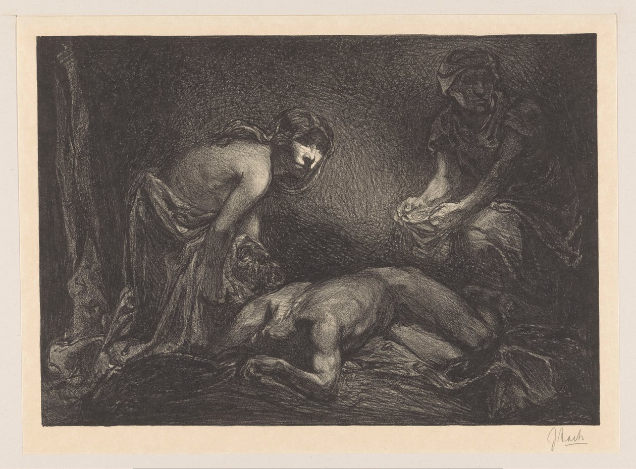 Judith ja piika, jolla on Holofernesin pää ja ruumis tekijältä Johannes Josephus Aarts (signed by artist)