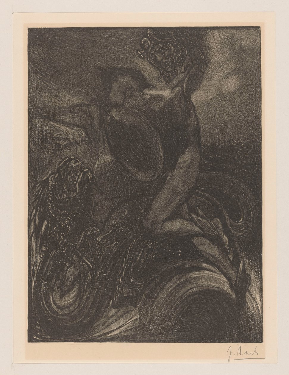 Perseus ja merihirviö tekijältä Johannes Josephus Aarts (signed by artist)
