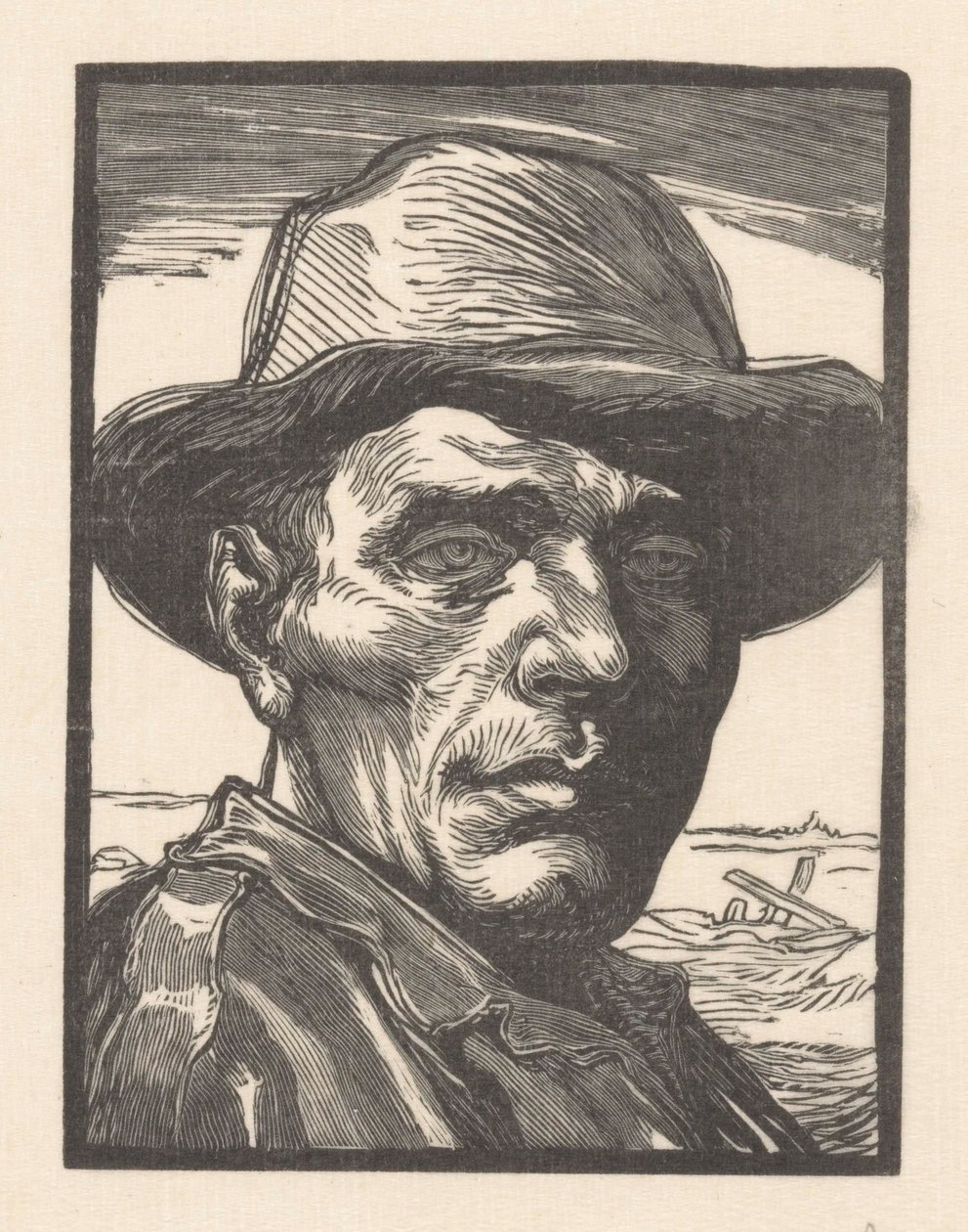 Tuntemattoman miehen muotokuva tekijältä Johannes Josephus Aarts (signed by artist)