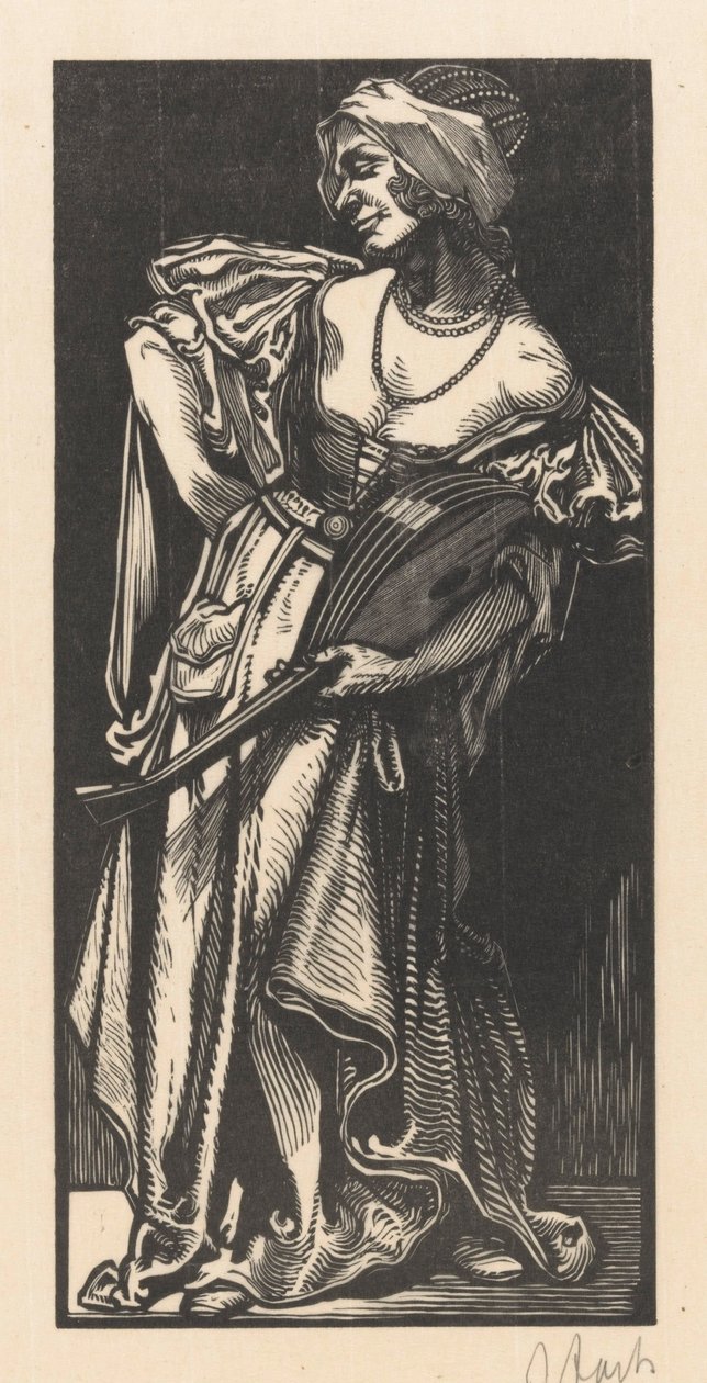 Nainen luuttu tekijältä Johannes Josephus Aarts (signed by artist)