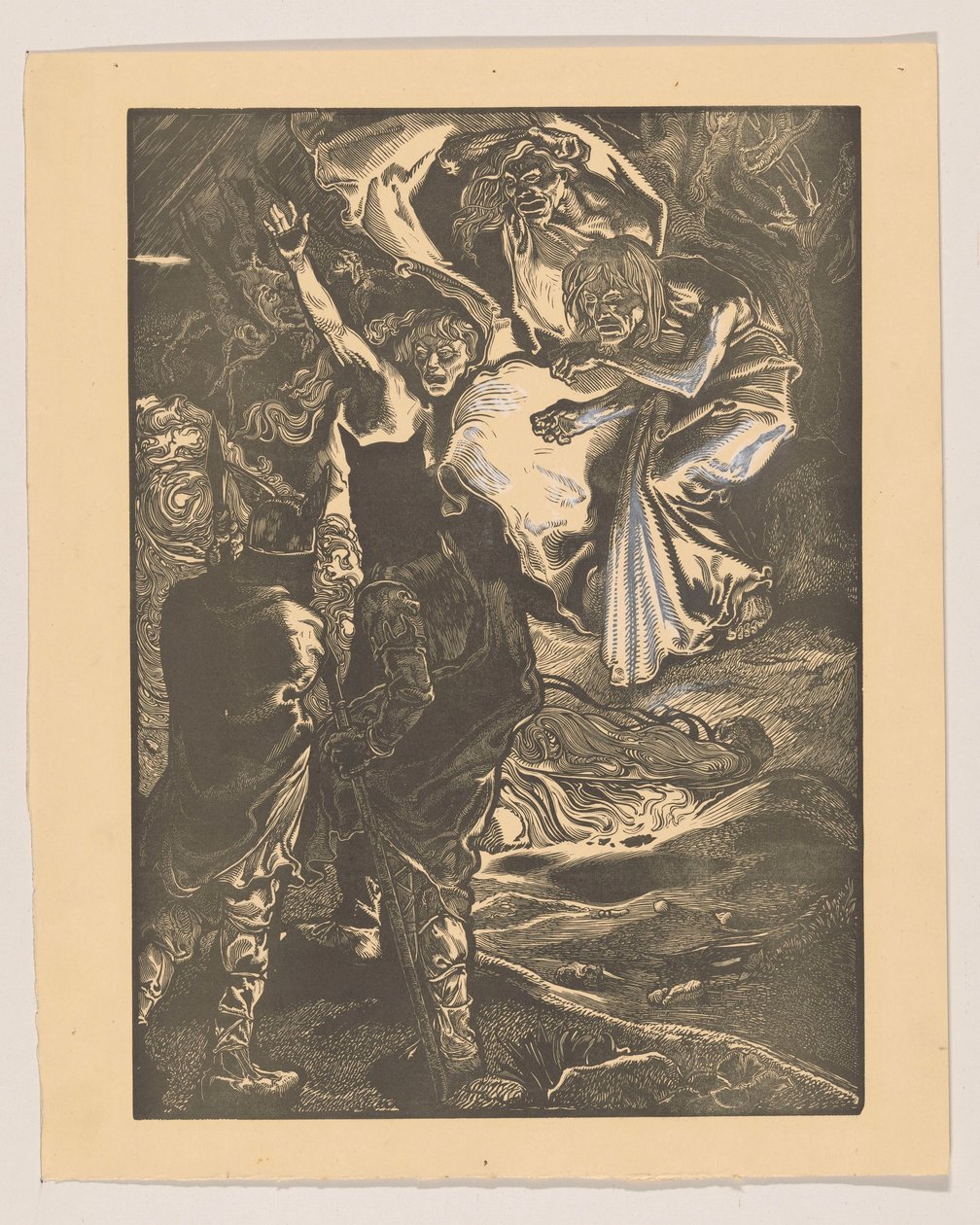 Macbeth ja Banquo tapaavat kolme noitaa tekijältä Johannes Josephus Aarts