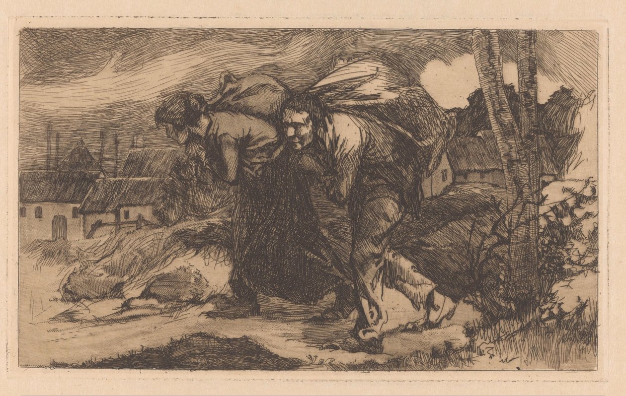 Mies ja nainen laukku takana tekijältä Johannes Josephus Aarts