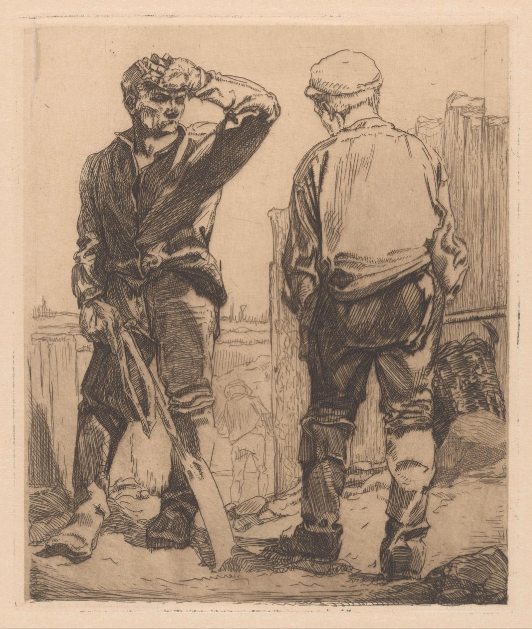 Kaksi työntekijää tekijältä Johannes Josephus Aarts