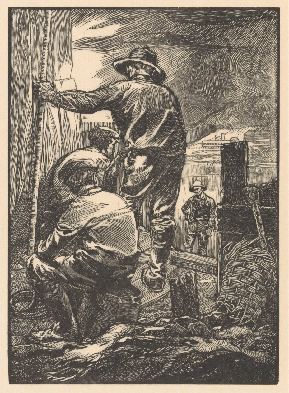 Neljä työntekijää veden äärellä tekijältä Johannes Josephus Aarts