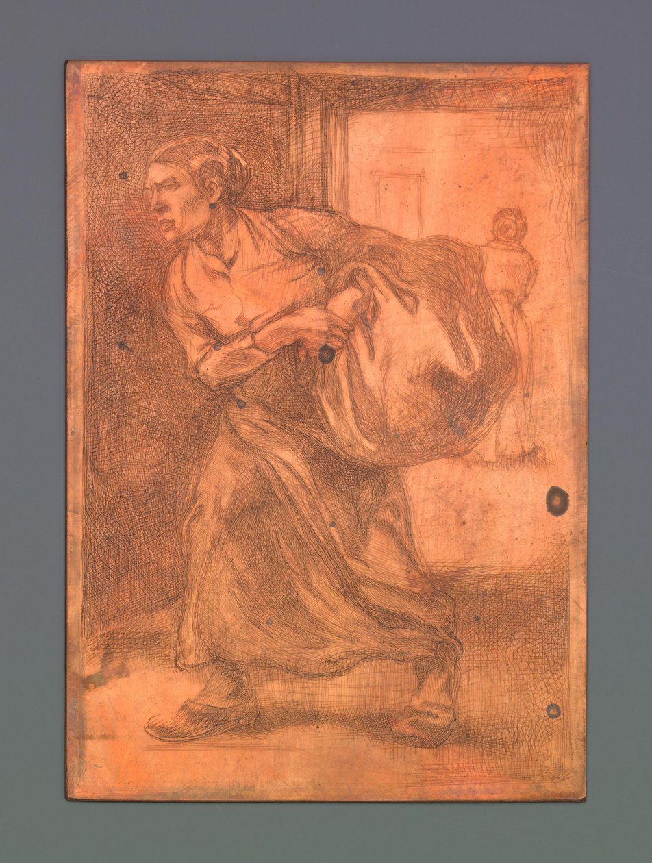 Nainen kantaa paalia tekijältä Johannes Josephus Aarts