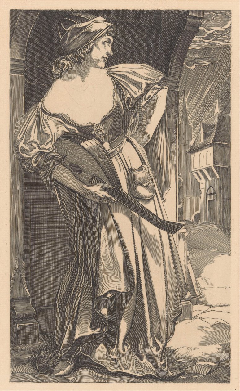 Nainen luuttu kadulla tekijältä Johannes Josephus Aarts