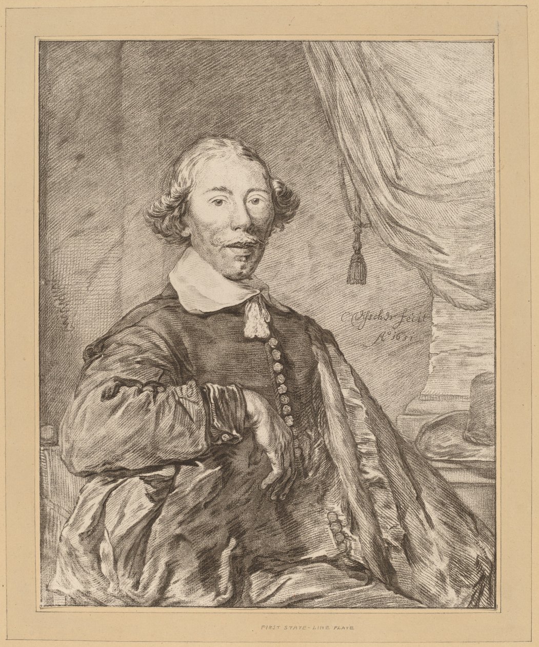 Istuvan miehen muotokuva, 1771. tekijältä Johannes Kornlein