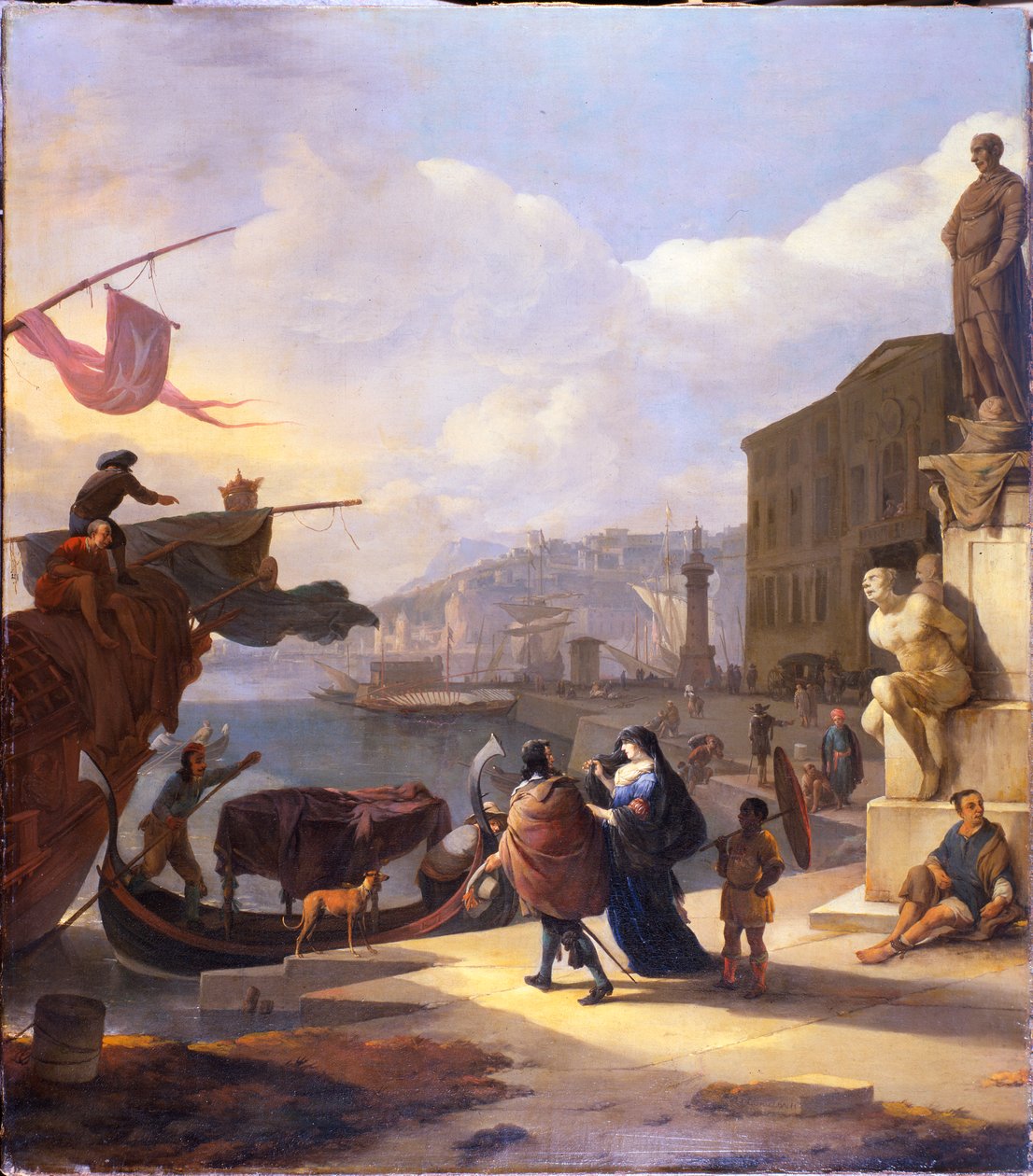 Välimeren sataman capriccio tekijältä Johannes Lingelbach