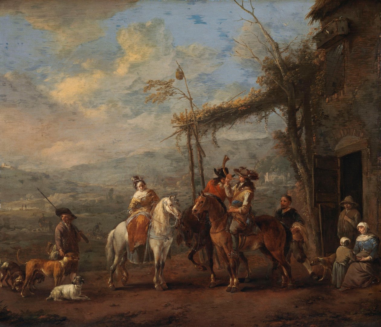 Metsästysseurue tekijältä Johannes Lingelbach