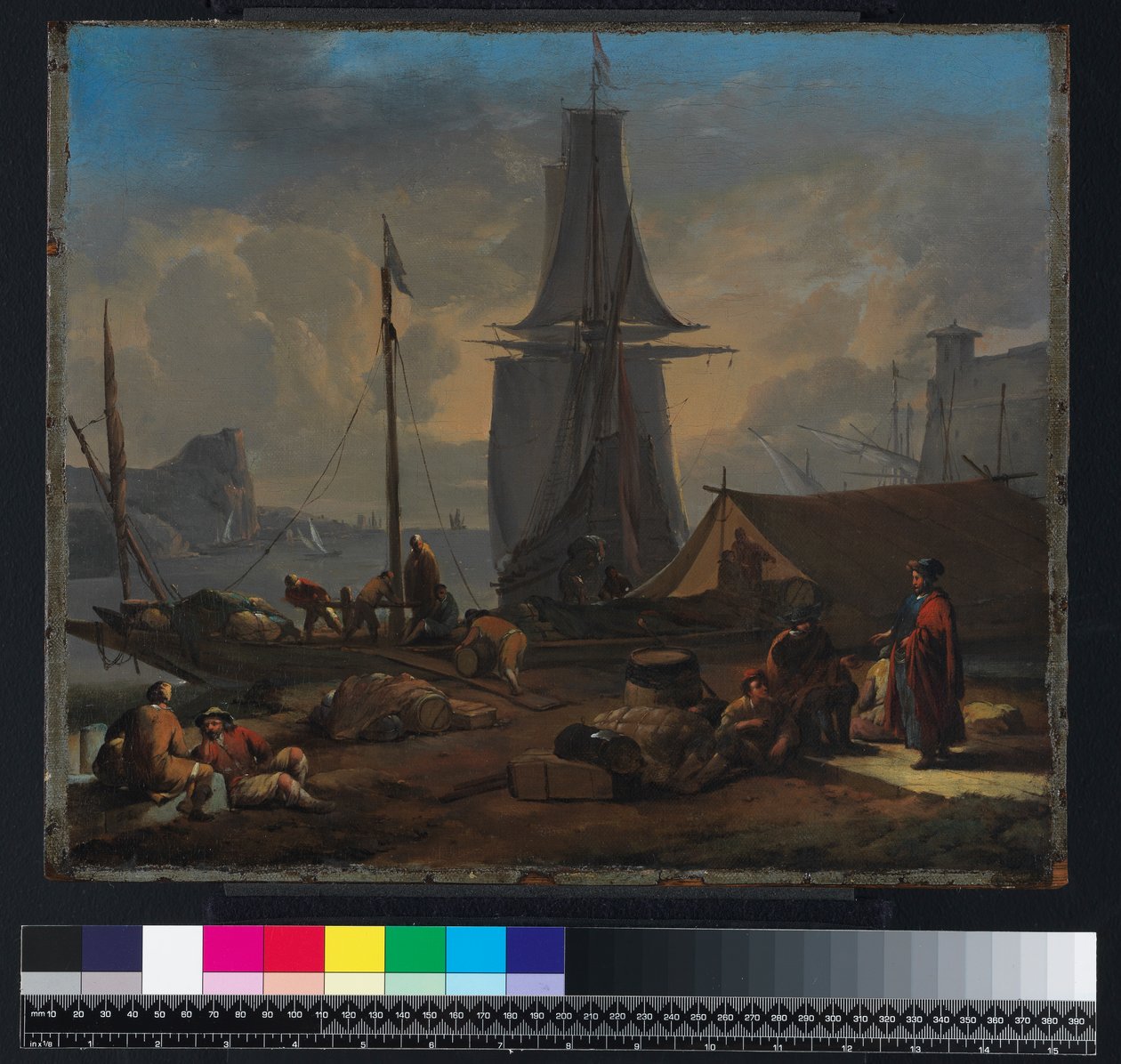 Satamakohtaus ennen vuotta 1674 tekijältä Johannes Lingelbach